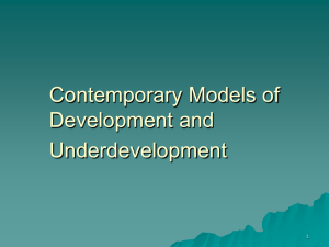 LS5: Contemporary Models of Development and Underdevelopment