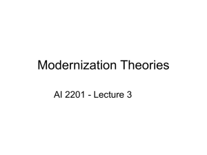Modernization Theories - Personal Home Pages (at UEL)