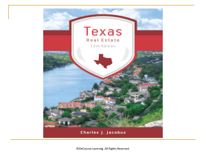 Texas Real Estate, 12e - PowerPoint for Ch 15