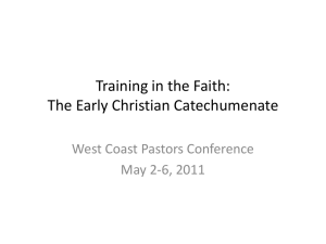 Catechumenate – West Coast Pastors – 2011