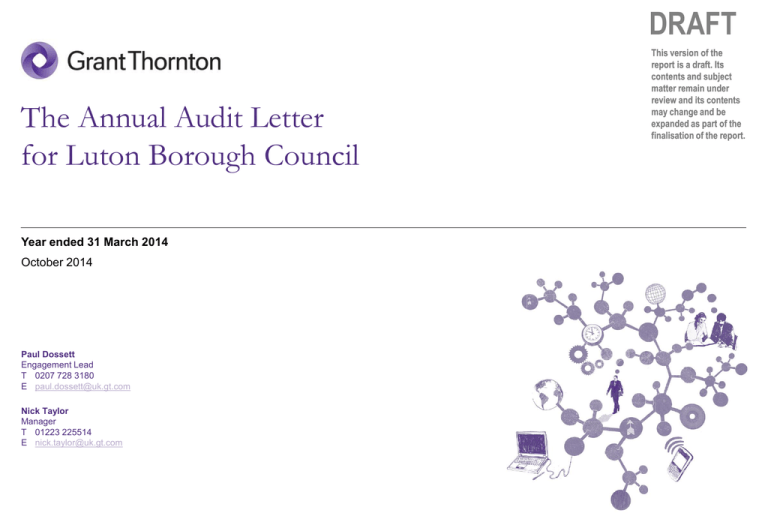 Annual Audit Letter for LBC Grant Thornton