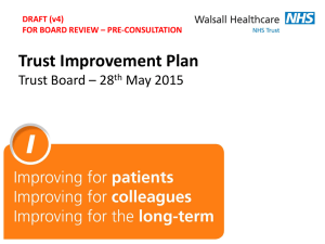 A. Improving for Patients - Walsall Healthcare NHS Trust