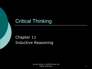 Lecture 13 - Inductive Reasoning