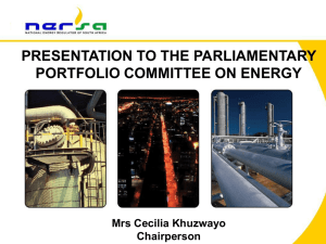 CHALLENGES FACING NERSA (Petroleum Pipelines Industry