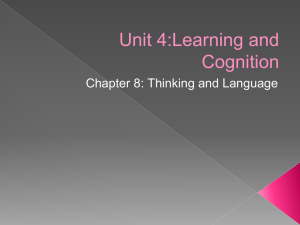 Unit 4:Learning and Cognition