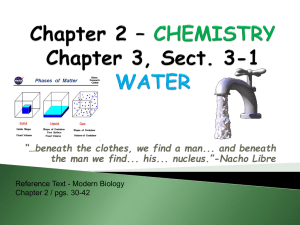 Chapter 2 * CHEMISTRY Chapter 3, Sect. 3