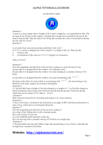 kinematics & laws of motion