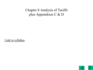 Figure 4.4 Specialization and Trade and Tariffs