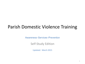 Parish Staff Domestic Violence Training – Self