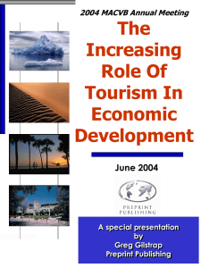 The Increasing Role of Tourism in Economic Development