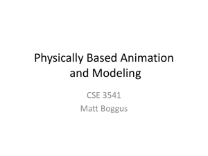 Physically based animation