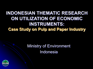 indonesian country study on untilisation of economic
