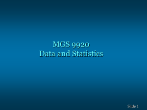 DATA AND STATISTICS
