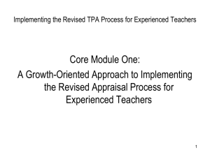 Teacher Performance Appraisal