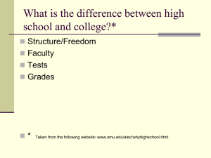 What is the difference between high school and college?