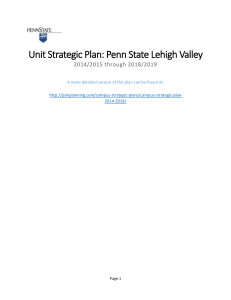 Penn State Lehigh Valley Strategic Plan