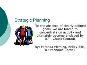 Leadership roles and management functions associated with the planning  hierarchy and strategic planning