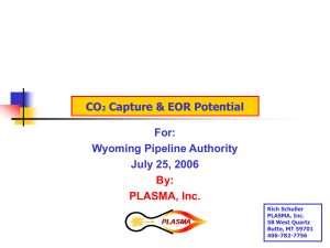 plasma presentation - Wyoming Pipeline Authority