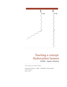 Teaching a concept: Hydrocarbon Isomers - Thompson