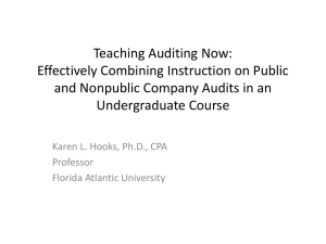 Teaching Auditing Now