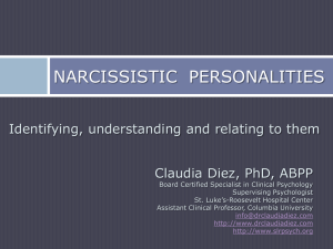 Dr. Claudia Diez – Narcisstic Personalities – Identifying