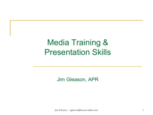 Media Training & Presentation Skills