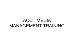 ACCT Media Training Powerpoint