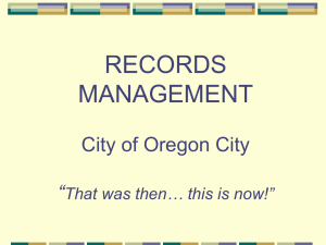 Records Management Presentation