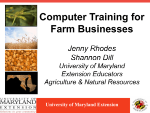 Computer Training for Farm Businesses