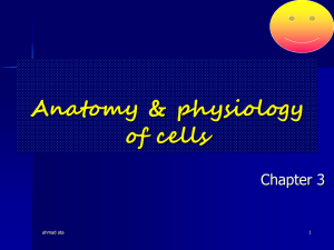 Anatomy & physiology of cells