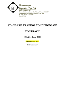standard trading conditions of contract