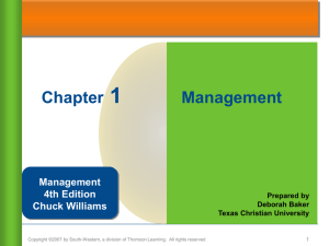 Management Is… - Cengage Learning