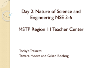 NSE 3 Day 2 Year 2 - Region 11 Math and Science Teacher