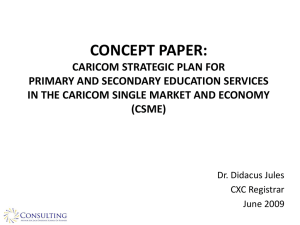 concept paper for the development of a caricom strategic plan