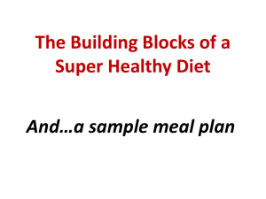 The Building Blocks of a Super Healthy Diet