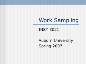 Work Sampling - Auburn University