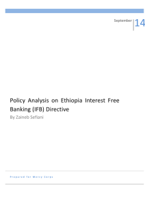 Policy Analysis on Ethiopia Interest Free Banking