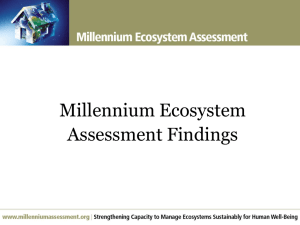 MA Findings - Millennium Ecosystem Assessment
