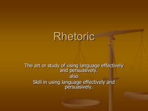 Rhetoric - Walton High