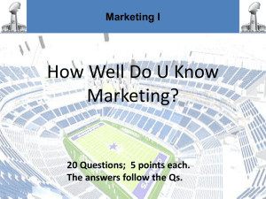 How Well Do U Know Marketing?