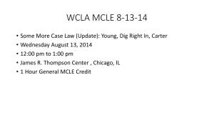 WCLA MCLE 8-13-14