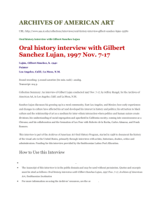 Oral history interview with Gilbert Sanchez Lujan, 1997 Nov. 7-17