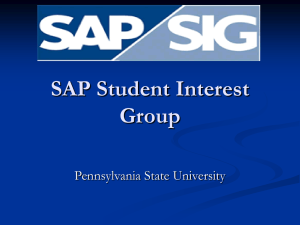 SAP Student Interest Group - Penn State PHP Service