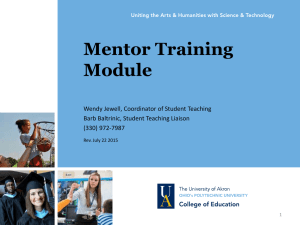 Mentor training module