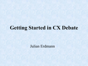 Getting Started in CX Debate