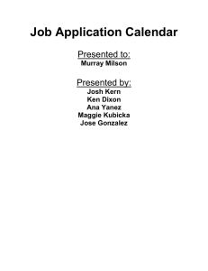 Job Application Calendar