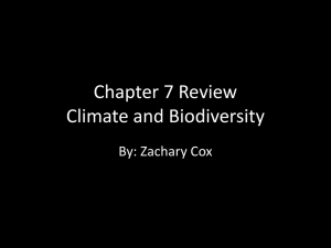 Chapter 7 Review Climate and Biodiversity