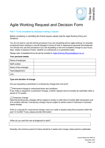 Agile Working Request and Decision Form