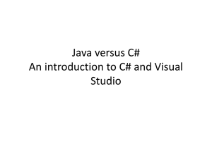 Java versus C# Java versus C#