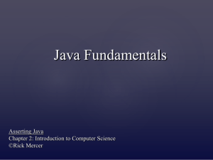 02-JavaFundamentals - University of Arizona